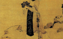 《对镜仕女图》