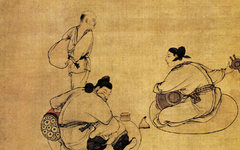 《弄胡琴图》