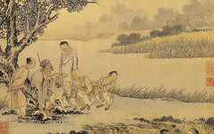 《瞎子说唱图》