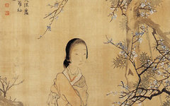 《梨花仕女图》