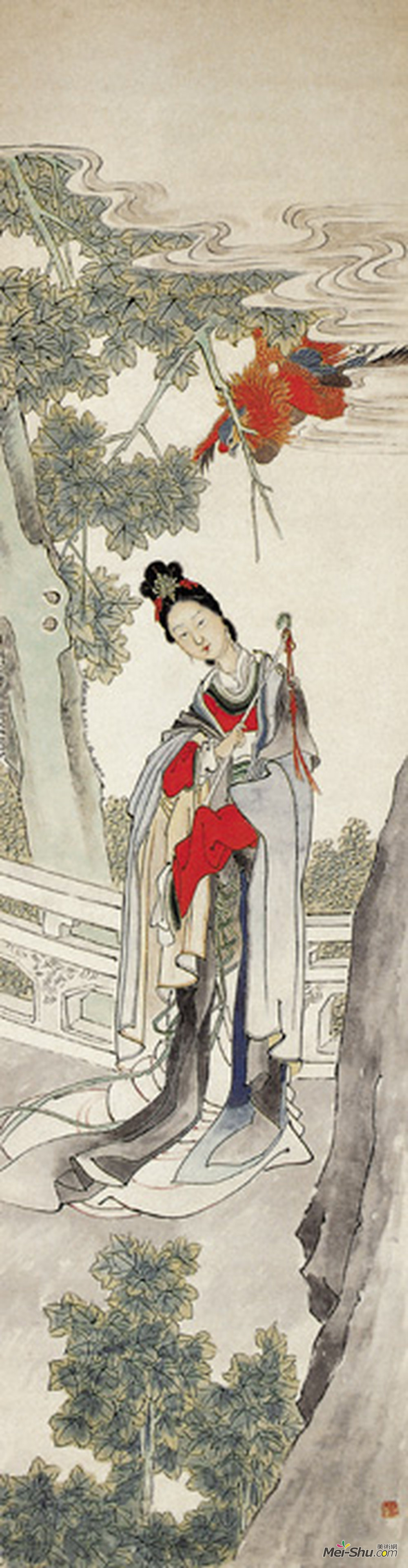 5厘米 横39厘米清华大学美术学院藏任薰擅画人物,在人物画方面具有